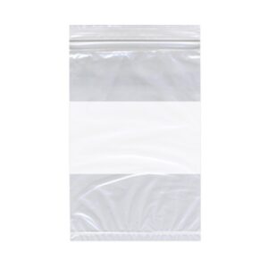 White Block Zip Bags