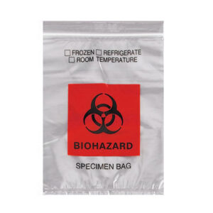 8W x 10H, Econo-Zip Red Imprint Specimen Bags