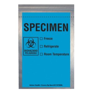 6W x 9H, Econo-Zip Color Specimen Bags