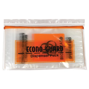 6W x 9H, Econo-Zip Orange Imprint Specimen Bags