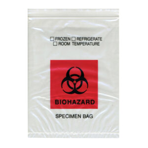 8W x 10H, Econo-Zip Red Imprint Specimen Bags